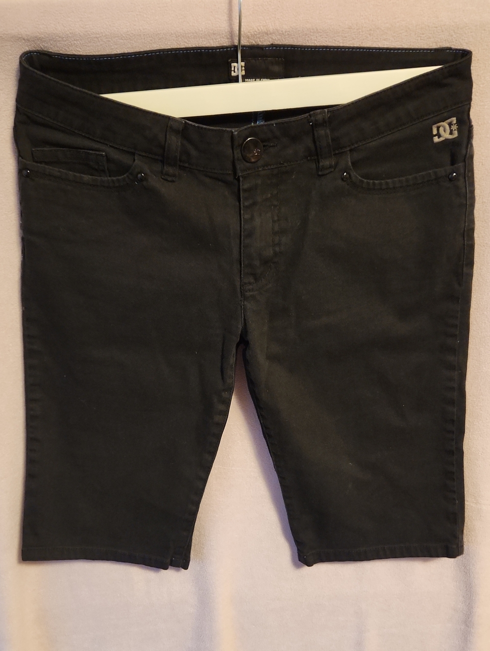 DC Black Slim Stretch Denim Women's Shorts
